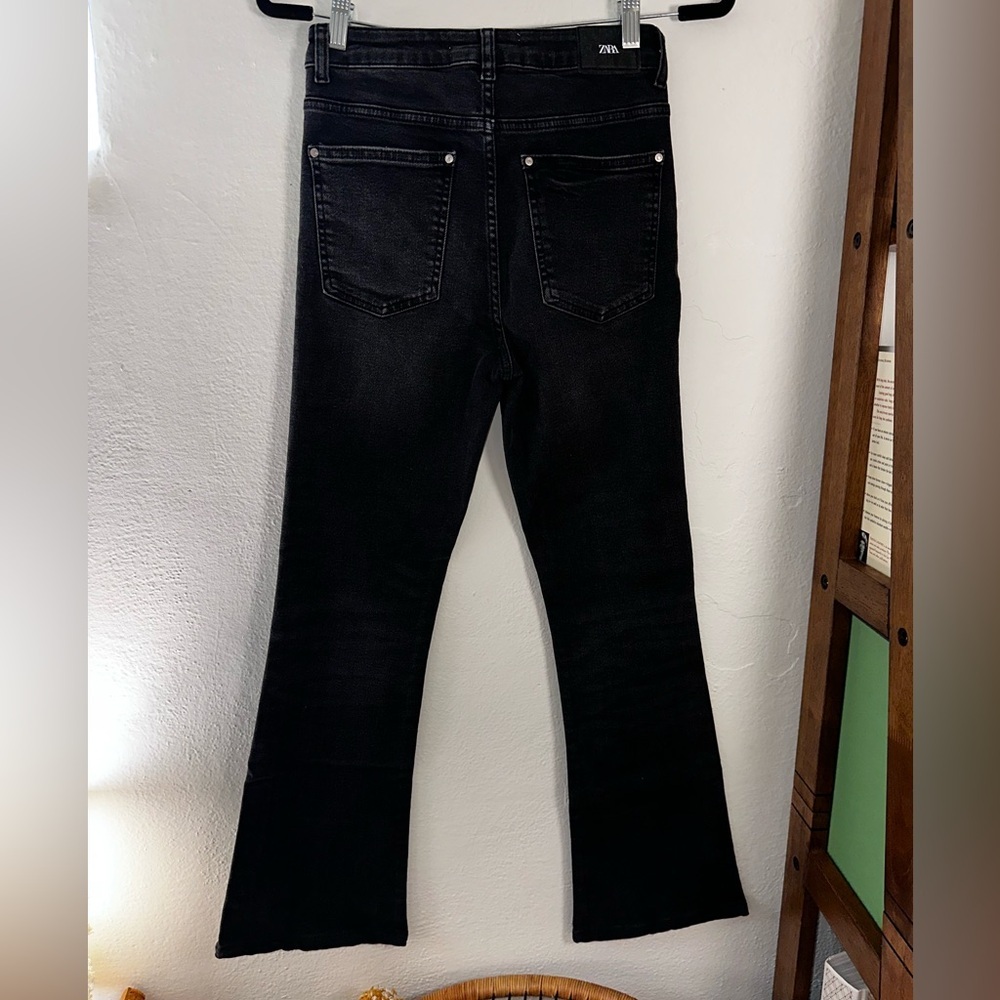 Zara Black Flare Women's Jeans - Picture 4 of 4